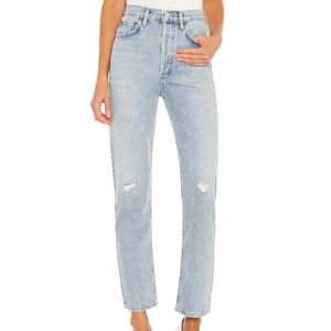AGOLDE 90s Pinch Waist High Rise Straight Jeans in Flashback